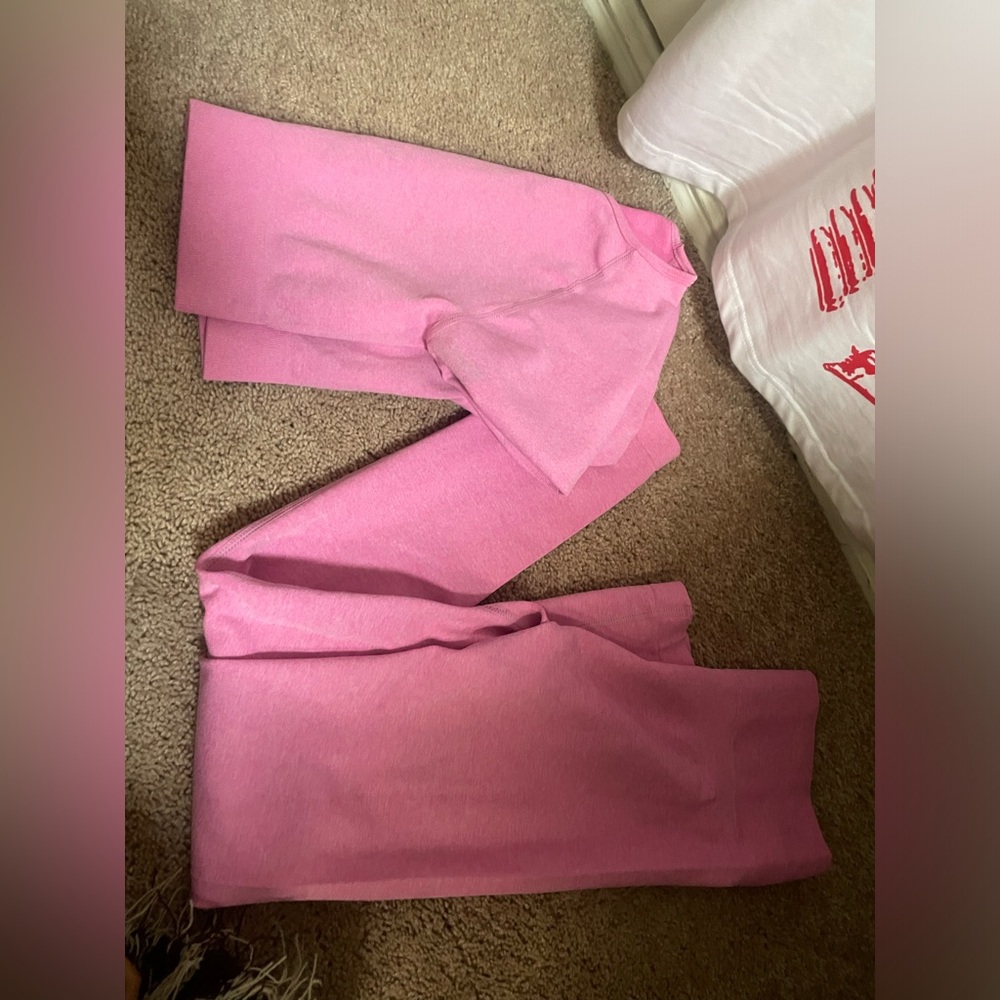 Blush pink 2 piece yoga set, stretchy